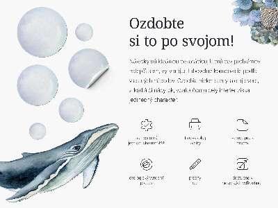 Muur stickers 80x98 Een onderwatersprookje met zeedieren