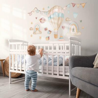 Muur stickers 80x113 Boho aquarel pastelpatronen