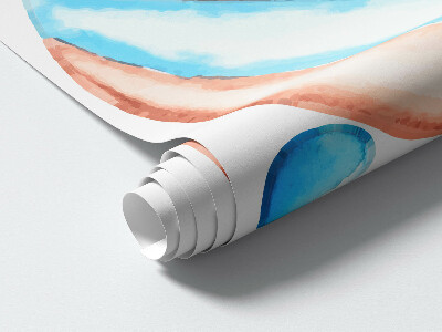 Muur stickers 80x119 Pastel boho-accenten in een aquarelversie