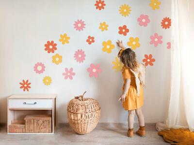 Muur stickers 80x112 Pastelkleurige bloemenaccenten in een vrolijke uitvoering