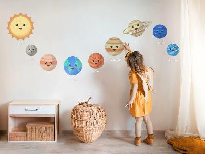 Muur stickers 80x146 Mooie planeten in een kosmische dans