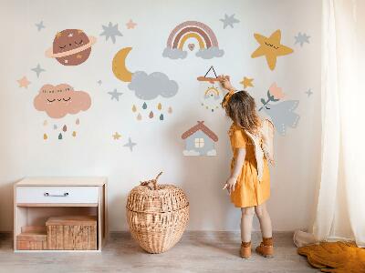 Muur stickers 80x132 Boho in pasteltinten van lucht en ruimte