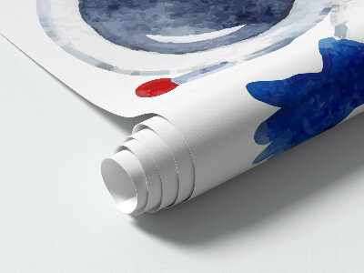 Muur stickers 80x136 Kosmische aquarellen in pasteltinten