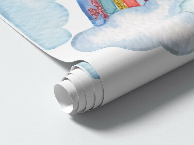 Muur stickers 80x110 Pastelkleurige magische lucht in aquarelstijl