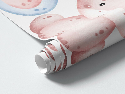 Muur stickers 80x92 Safari in pasteltinten met charmante dieren