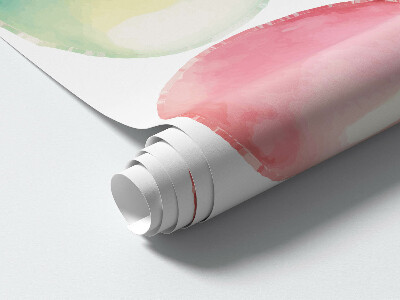 Muur stickers 80x93 Pastelballonnen in een kleurrijke harmonie