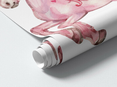 Muur stickers 80x116 Pastel aquarel paarden en eenhoorns