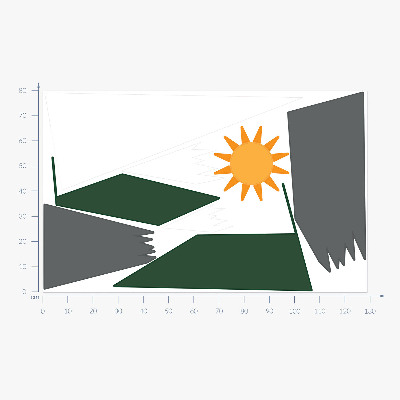 Muur stickers 80x129 Illustratie van met sneeuw bedekte bergtoppen