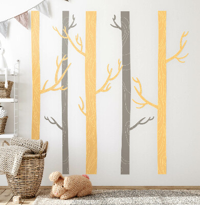 Muur stickers 80x135 Pastelkleurig bos met decoratieve bomen