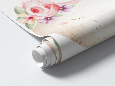 Muur stickers 80x111 Bloemenlucht in een aquarel boho-stijl