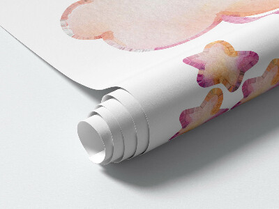 Muur stickers 80x144 Pastelschaapjes op wolken en sterren