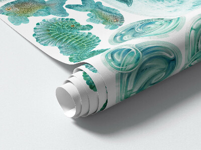 Muur stickers 80x92 Een onderwatersprookje van een vuurtoren in pasteltinten