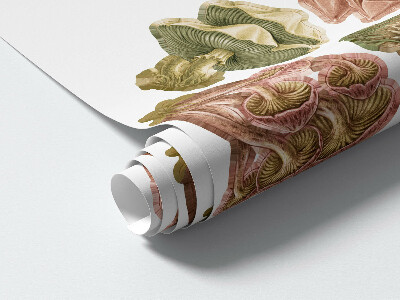 Muur stickers 80x32 Bospaddestoelen in pastelstijl