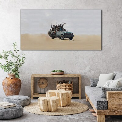 Schilderij op doek Banksy's oorlog