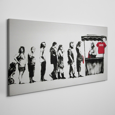 Canvas schilderij Banksy Festival