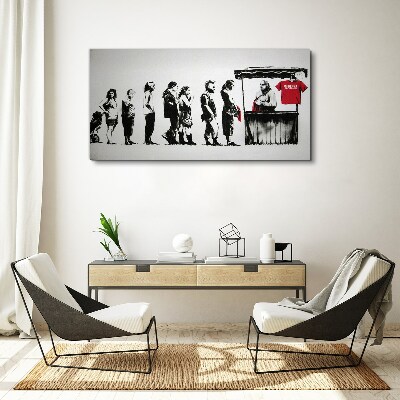 Canvas schilderij Banksy Festival