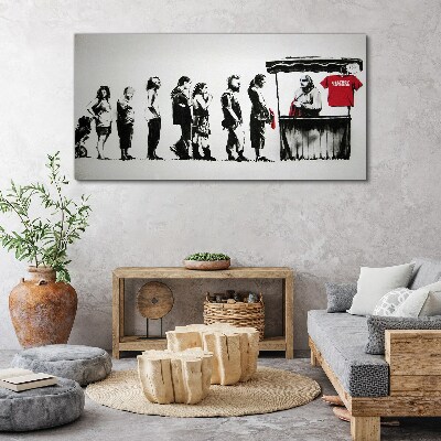 Canvas schilderij Banksy Festival