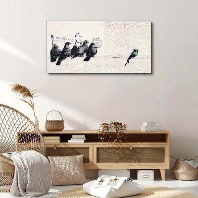 Schilderij op doek Vogels en de migratieboodschap