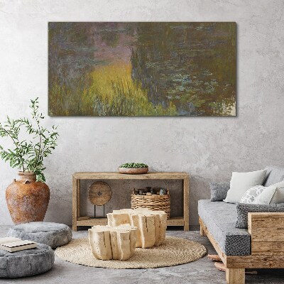 Foto op canvas Gouden weerspiegeling in het water