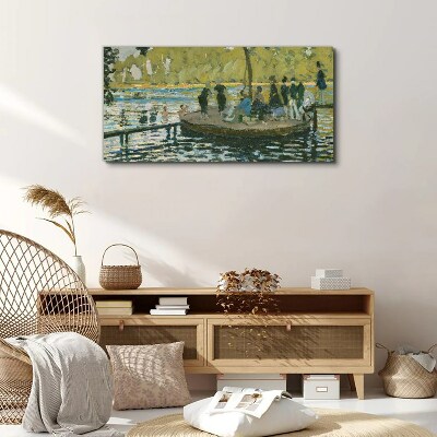 Canvas schilderij Een zomerdag op de rivier