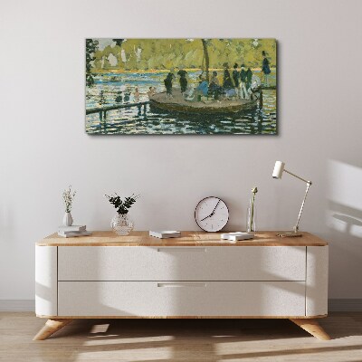 Canvas schilderij Een zomerdag op de rivier