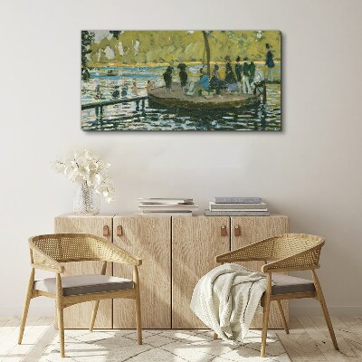 Canvas schilderij Een zomerdag op de rivier