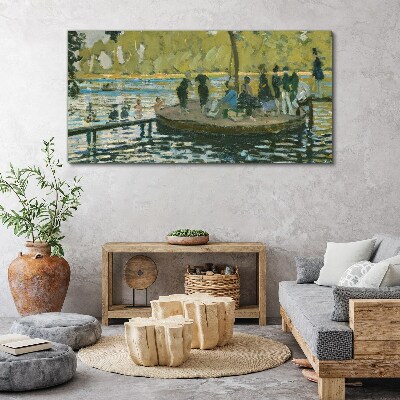 Canvas schilderij Een zomerdag op de rivier