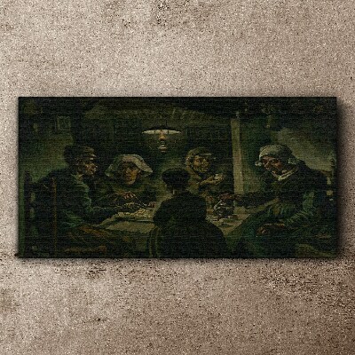 Schilderij op doek Avondeten in een schaduwwolk