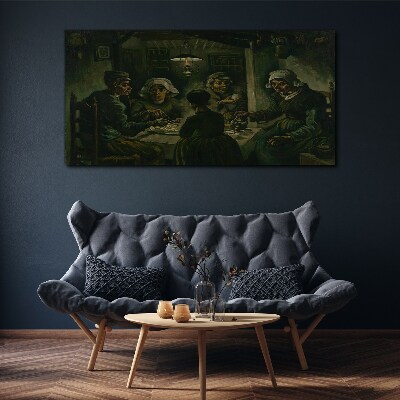 Schilderij op doek Avondeten in een schaduwwolk