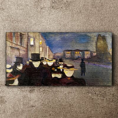 Foto op canvas Avondwandeling in de stad