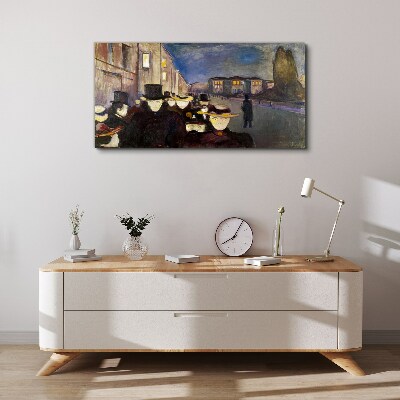 Foto op canvas Avondwandeling in de stad