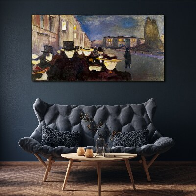 Foto op canvas Avondwandeling in de stad