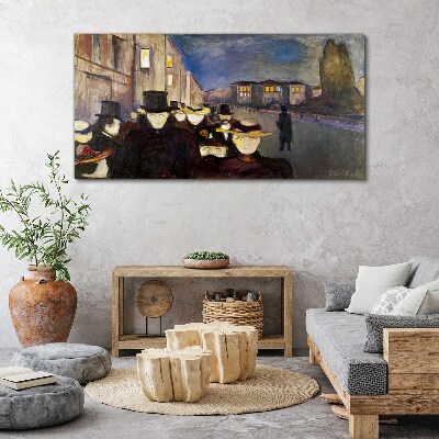 Foto op canvas Avondwandeling in de stad