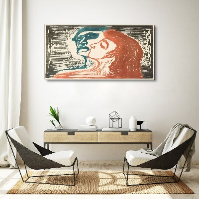 Schilderij op doek Een intieme blik op emoties