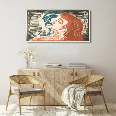 Schilderij op doek Een intieme blik op emoties