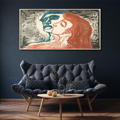 Schilderij op doek Een intieme blik op emoties