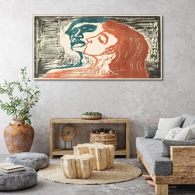 Schilderij op doek Een intieme blik op emoties