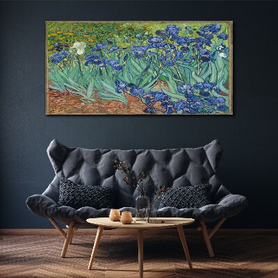 Canvas schilderij Irissen in de tuin