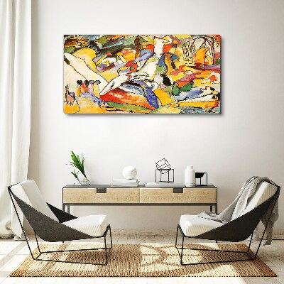 Schilderij op doek De kleurrijke chaos van het leven