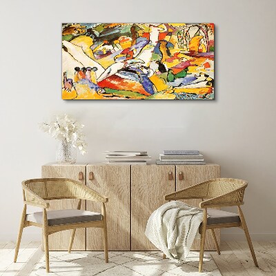 Schilderij op doek De kleurrijke chaos van het leven