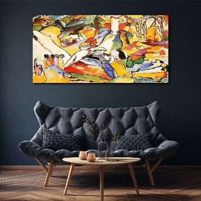 Schilderij op doek De kleurrijke chaos van het leven