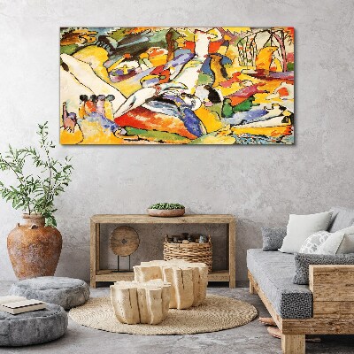 Schilderij op doek De kleurrijke chaos van het leven