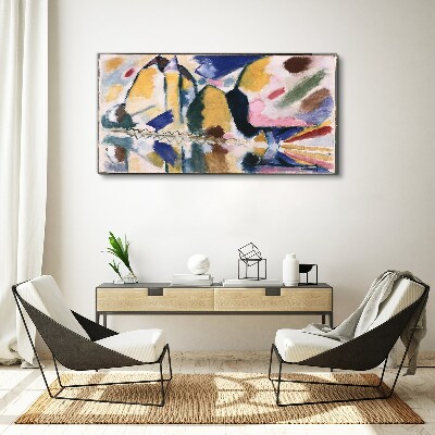 Foto op canvas Abstract landschap in de kleuren van de natuur