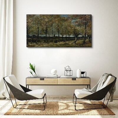 Foto op canvas Een herfstwandeling in het park