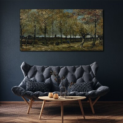 Foto op canvas Een herfstwandeling in het park
