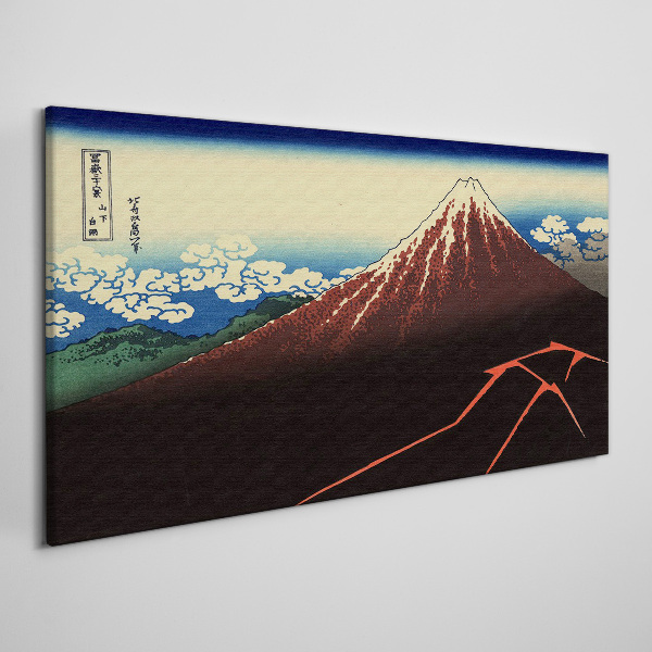 Canvas schilderij De berg Fuji in het lenteweer