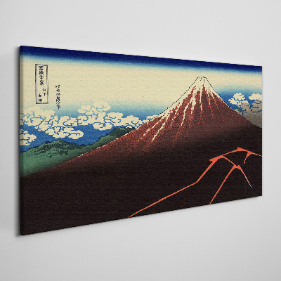 Canvas schilderij De berg Fuji in het lenteweer