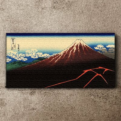 Canvas schilderij De berg Fuji in het lenteweer