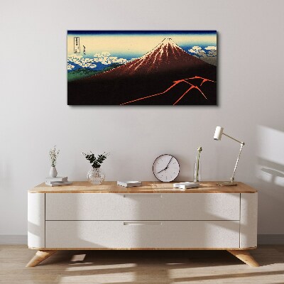 Canvas schilderij De berg Fuji in het lenteweer