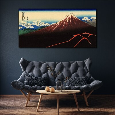 Canvas schilderij De berg Fuji in het lenteweer